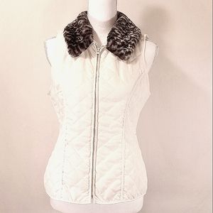KIM ROGERS QUILTED SLEEVELESS VEST SZ S